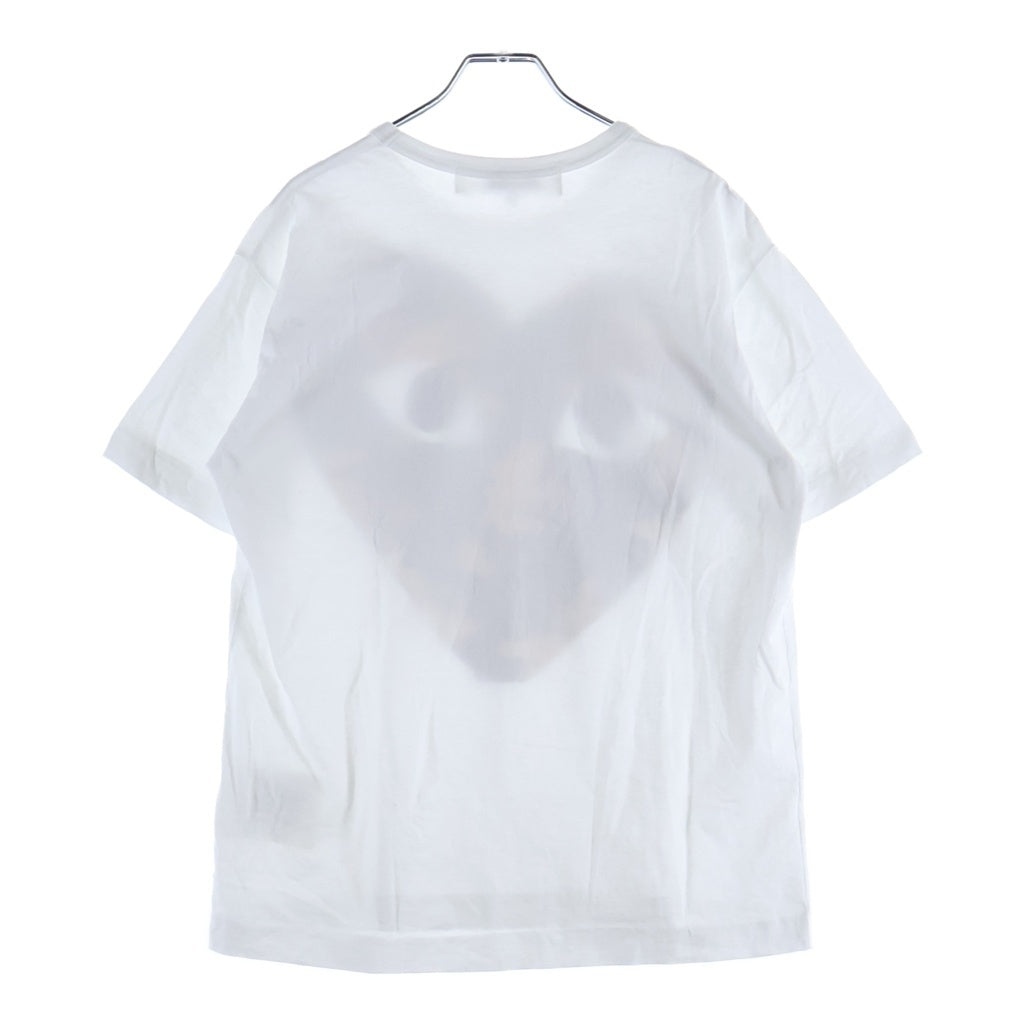 PLAY COMME des GARCONS(プレイコムデギャルソン) Printed Camo Heart T-Shirt With Layered Red Emblem カモ柄ハート プリンテッド 半袖Tシャツ カットソー ホワイト AX-T242