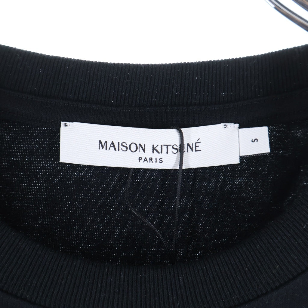 MAISON KITSUNE(メゾンキツネ) NEW MMII Tシャツ ロゴ プリント 半袖 Tシャツ カットソー ブラック KMM35070