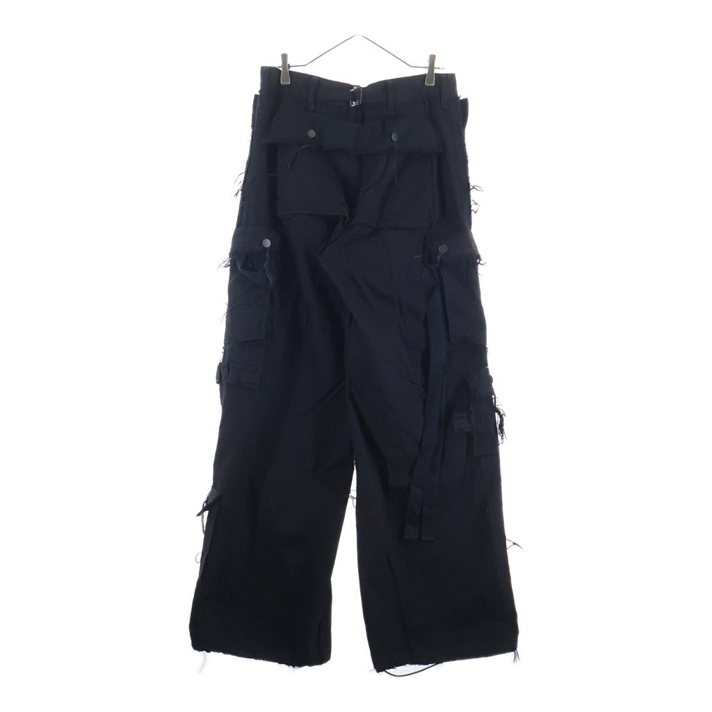 MINUS(マイナス) Slash Seam HBT Cargo pants スラッシュシーム カーゴパンツ ブラック