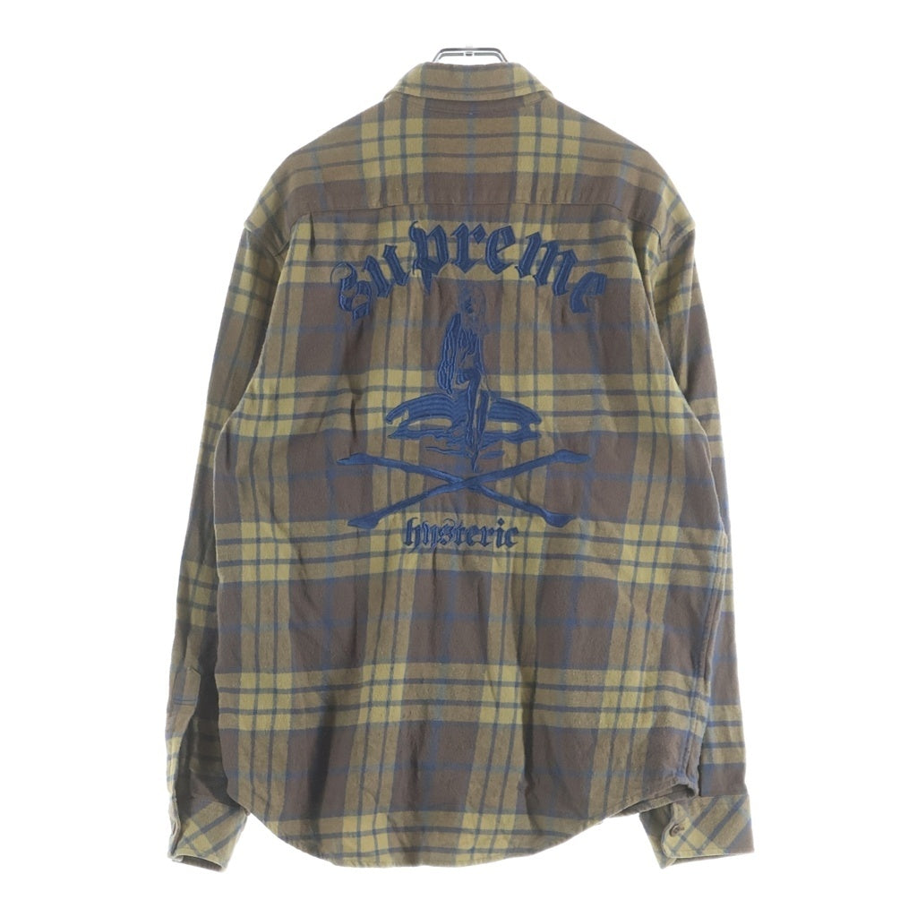 SUPREME(シュプリーム) 21SS ×HYSTERIC GLAMOUR Plaid Flannel Shirt ×ヒステリックグラマー プレイド フランネル シャツ ブラウン