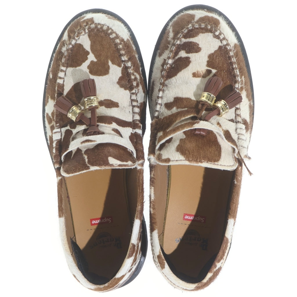 SUPREME(シュプリーム) ×Dr. Martens Penton Tassel Loafer Cow Print ×ドクターマーチン カウプリント ペントン タッセル ローファー ブラウン/ホワイト 31373935