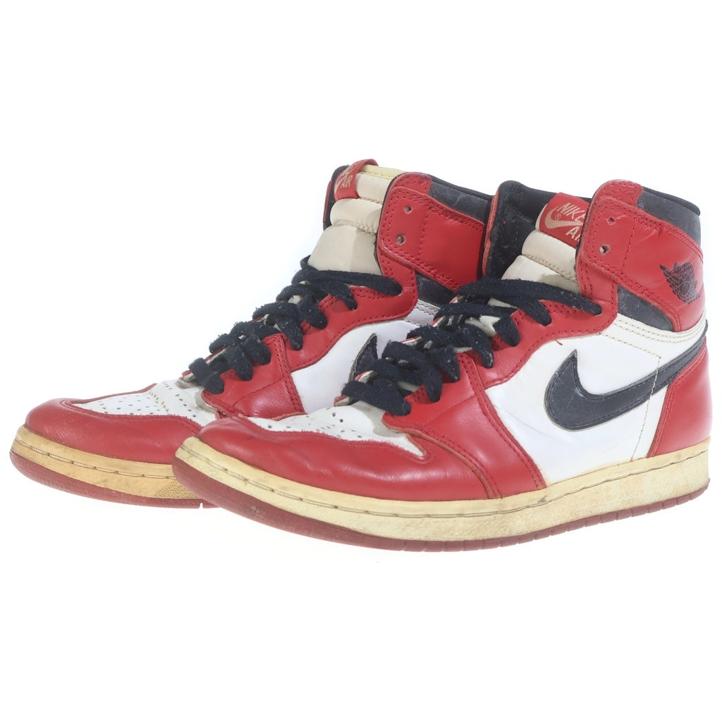 NIKE(ナイキ) 【観賞用1994年製】AIR JORDAN 1 RETRO HIGH CHICAGO エアジョーダン レトロ シカゴ ハイカットスニーカー ホワイト/レッド US8/26cm 130207-101