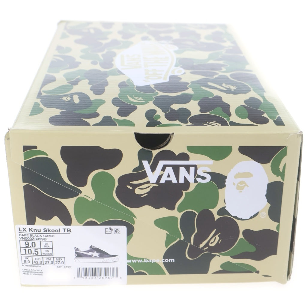 VANS(ヴァンズ) ×A BATHING APE Premium Knu Skool Camo Black ローカットスニーカー ブラック US9/27cm VN000Z3929B