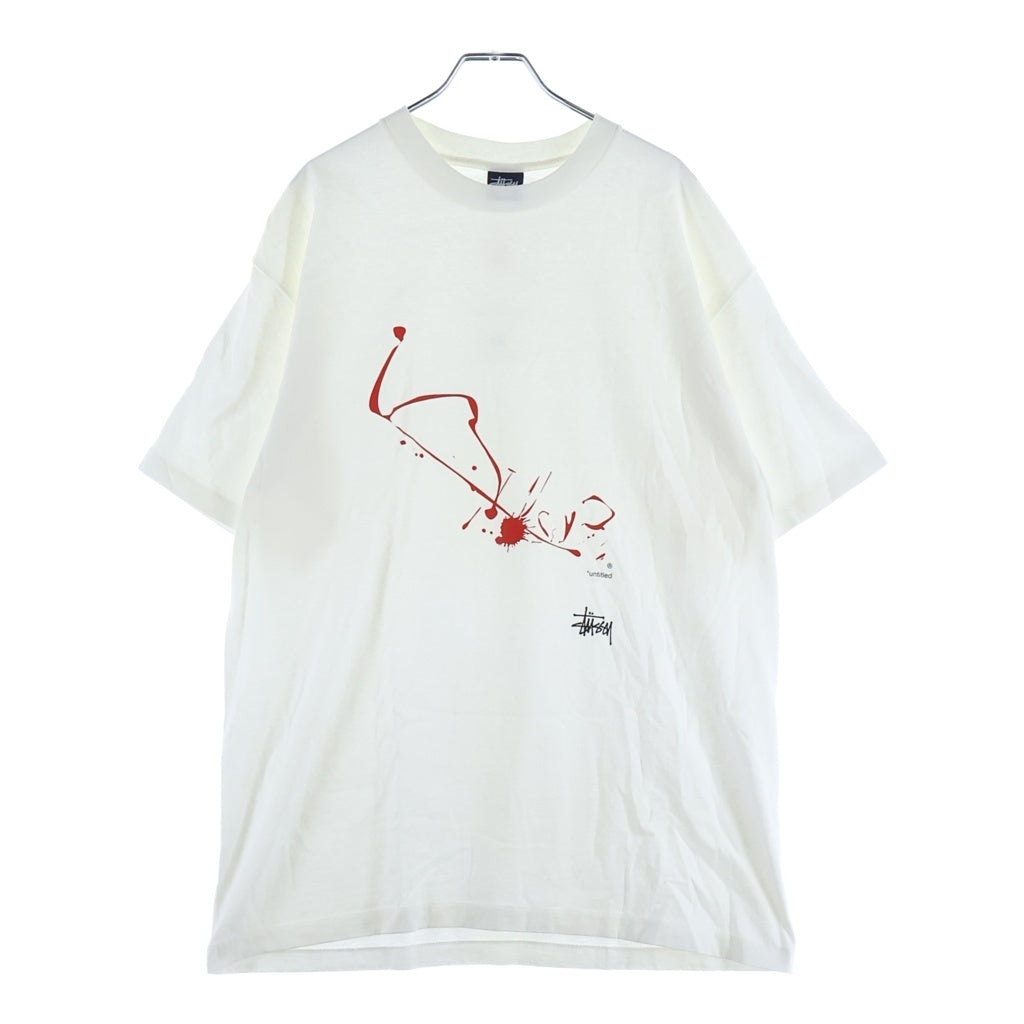 STUSSY(ステューシー) 90S ×WTAPS DRIP TECHNIQE ロゴ プリント 半袖 Tシャツ カットソー ホワイト