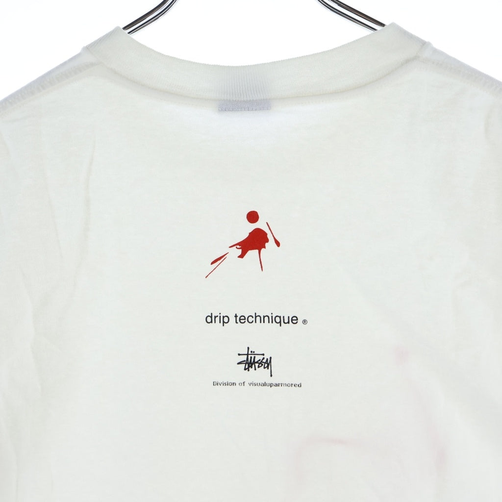 STUSSY(ステューシー) 90S ×WTAPS DRIP TECHNIQE ロゴ プリント 半袖 Tシャツ カットソー ホワイト