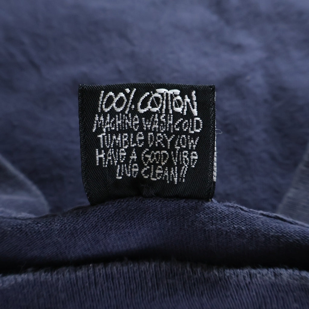 STUSSY(ステューシー) 90S OLD クローバー ロゴ プリント 半袖 Tシャツ カットソー ネイビー