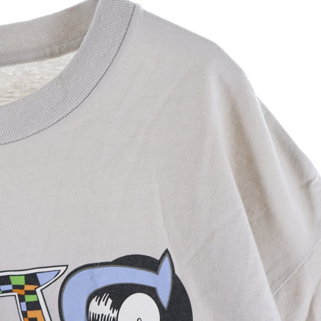 STUSSY(ステューシー) 90S～00S ×sk8thing 銀タグ USA製 ロゴ グラフィック プリント 半袖 Tシャツ カットソー グレー