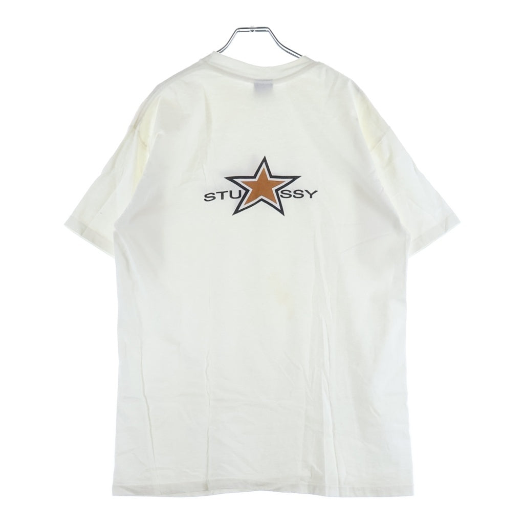 STUSSY(ステューシー) 90S OLD スター ロゴ プリント 半袖 Tシャツ カットソー ホワイト