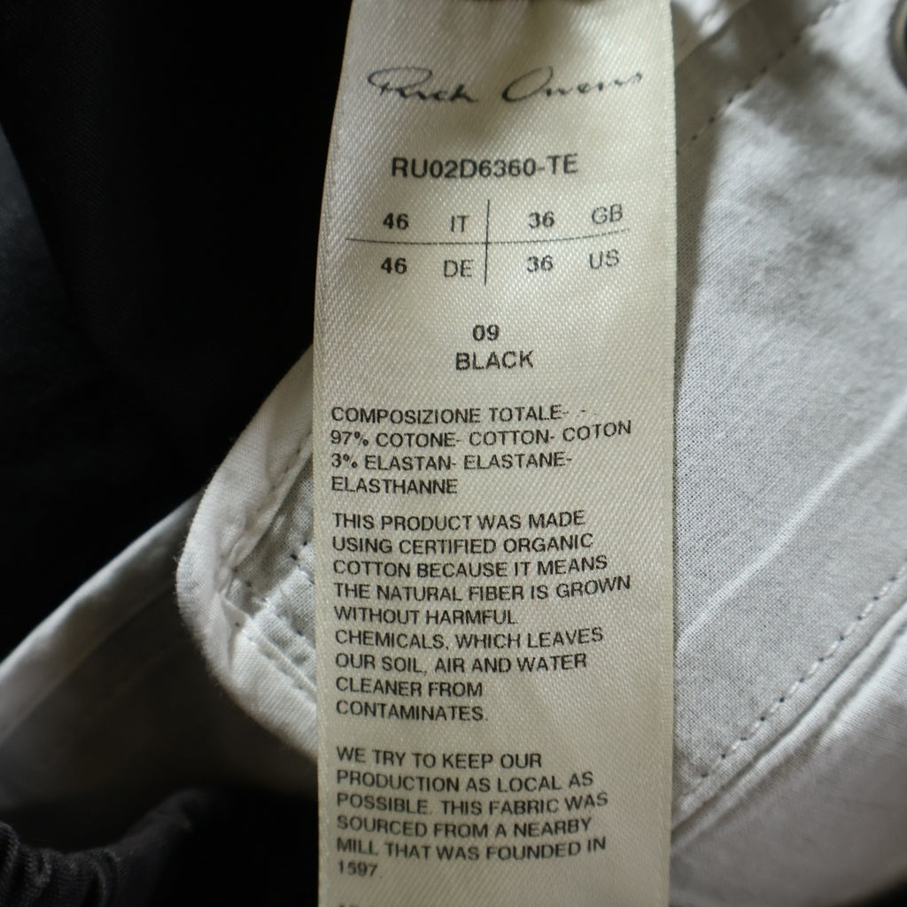 Rick Owens(リックオウエンス) ドローストリング バミューダ カーゴショーツ ハーフパンツ ブラック RU02D6360-TE