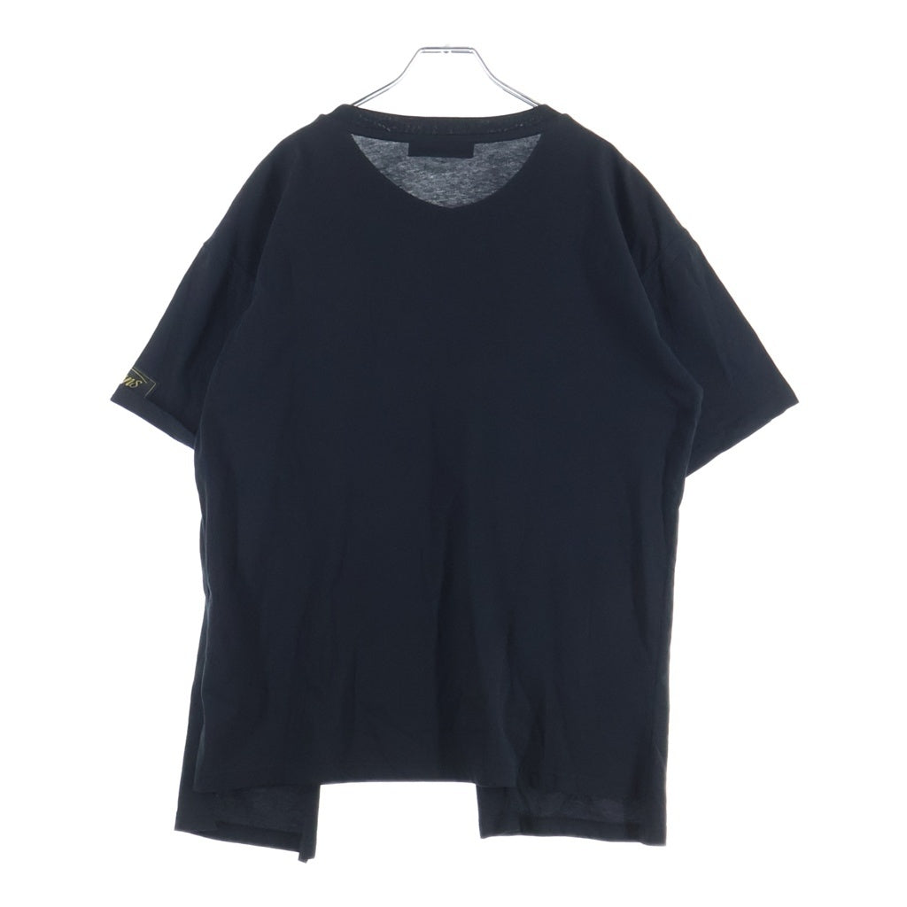 RAF SIMONS(ラフシモンズ) 22SS Small fit doubled T-shirt 再構築 レイヤード 半袖Tシャツ カットソー ブラック 221-141A