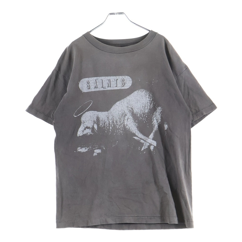 SAINT MICHAEL(セントマイケル) SHEEP LION シープライオン ロゴプリント 半袖 Tシャツ カットソー SM-A21-0000-003