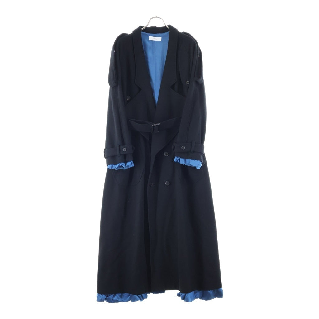 SUGARHILL(シュガーヒル) 19AW ロング ウール トレンチコート ブラック 19AWC001