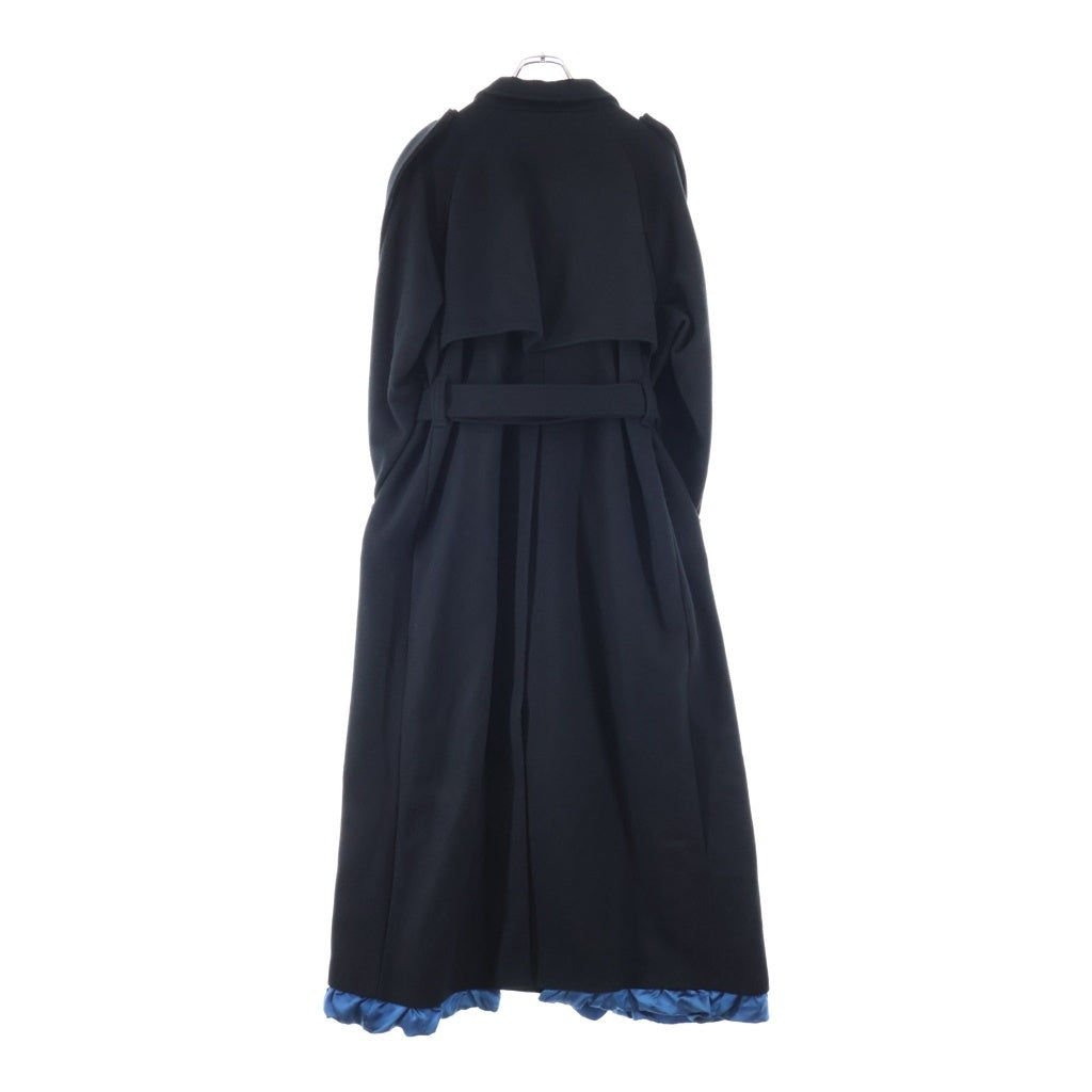 SUGARHILL(シュガーヒル) 19AW ロング ウール トレンチコート ブラック 19AWC001