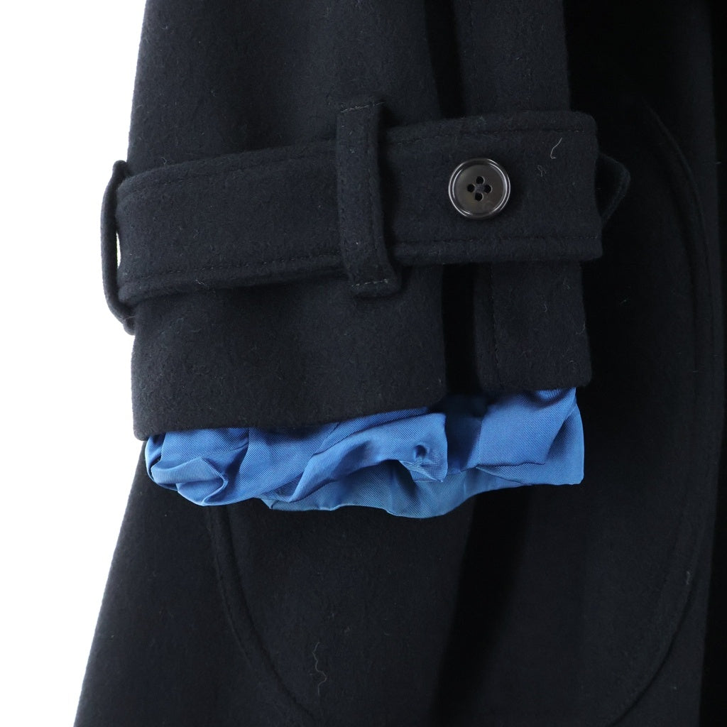 SUGARHILL(シュガーヒル) 19AW ロング ウール トレンチコート ブラック 19AWC001