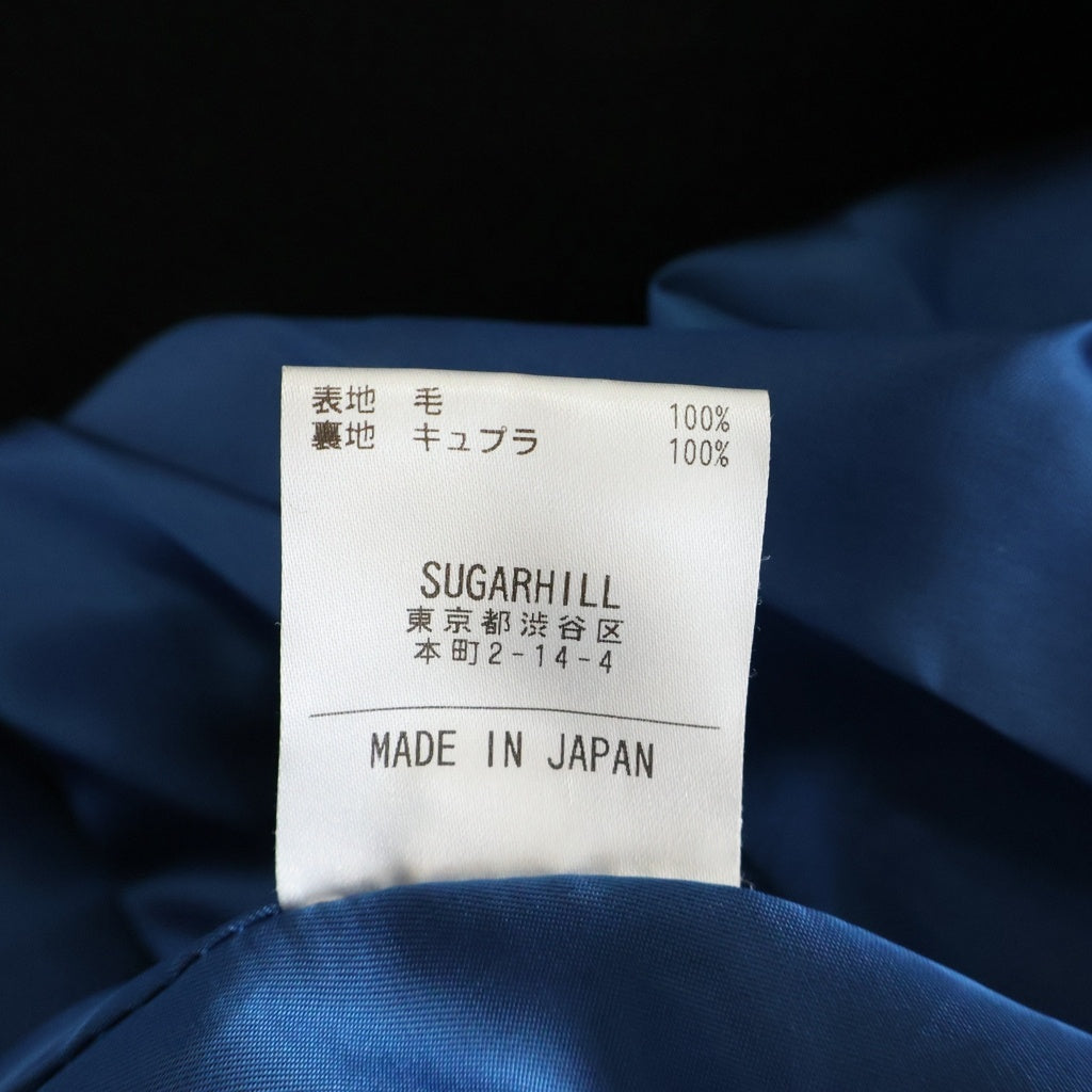 SUGARHILL(シュガーヒル) 19AW ロング ウール トレンチコート ブラック 19AWC001