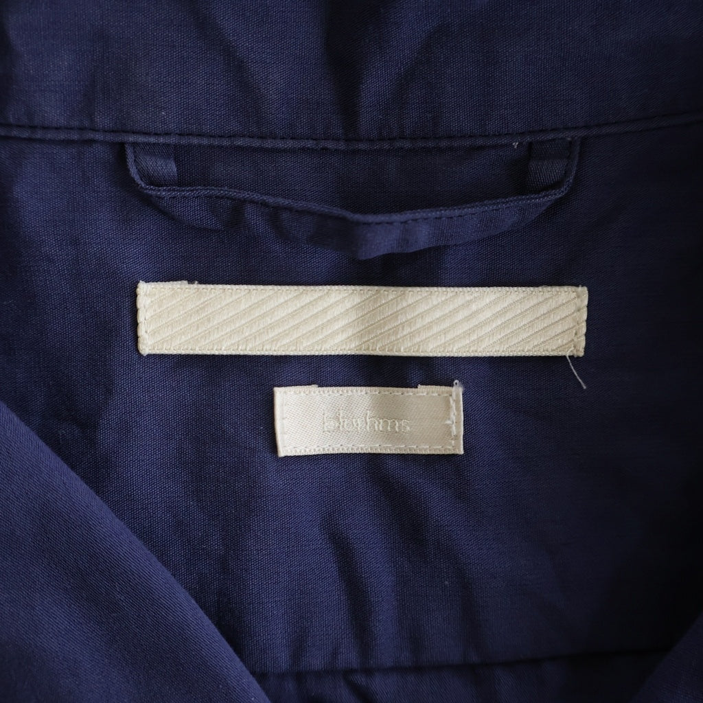 blurhms(ブラームス) Chambray Open-collar Shirt シャンブレー オープンカラー 半袖 シャツ ネイビーBHS23S026 BHS23S026