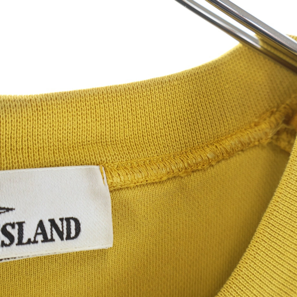 STONE ISLAND(ストーンアイランド) BRUSHED COTTON FLEECE ロゴパッチ コットン クルーネックトレーナー スウェットシャツ イエロー 811563051