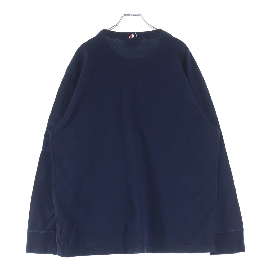 THOM BROWNE(トムブラウン) ジャージー 4BAR ラグビー長袖Tシャツ ネイビー MJS117A