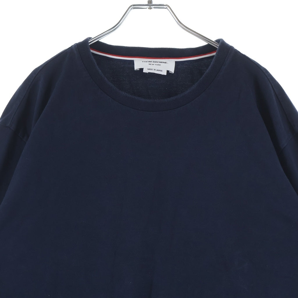 THOM BROWNE(トムブラウン) ジャージー 4BAR ラグビー長袖Tシャツ ネイビー MJS117A
