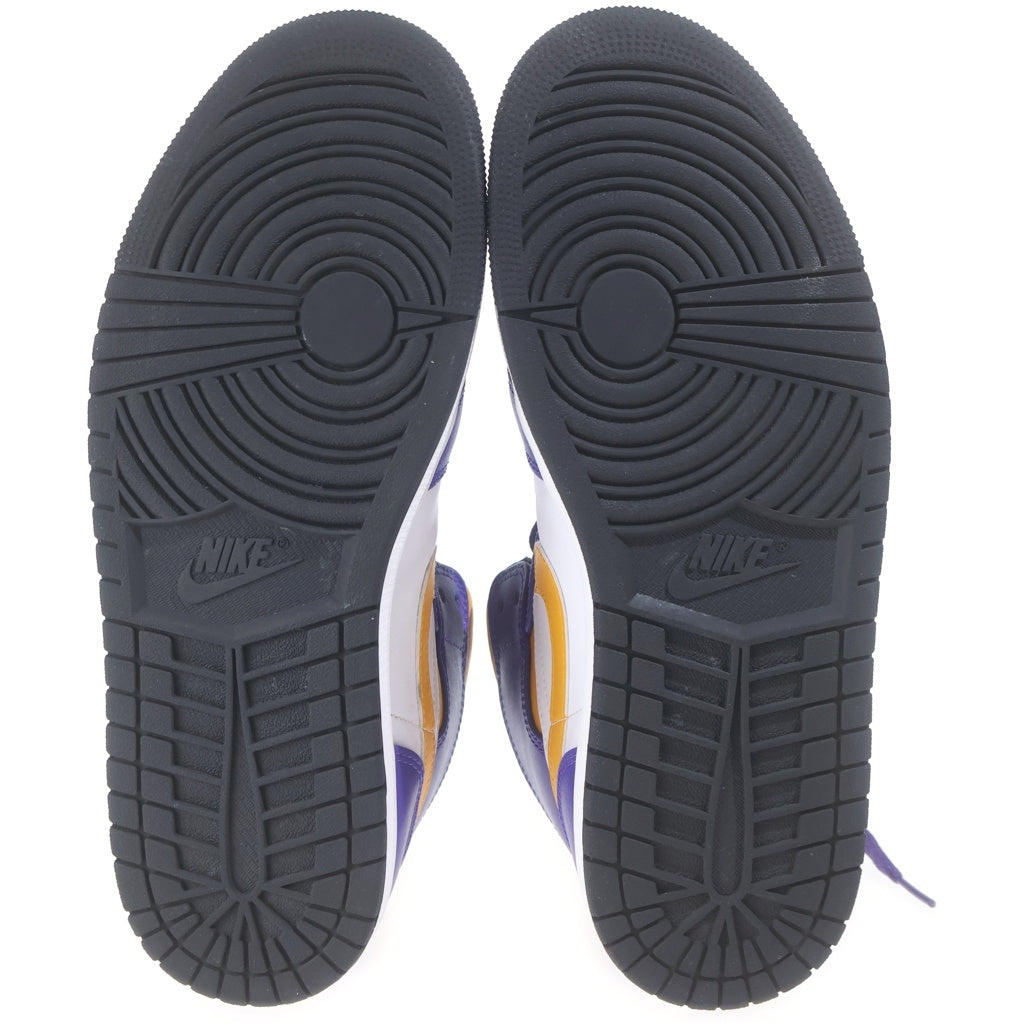 NIKE(ナイキ) AIR JORDAN 1 MID LAKERS DQ8426-517 エアジョーダン1 レイカーズ ミッドカットスニーカー パープル/イエロー US9.5/27.5cm