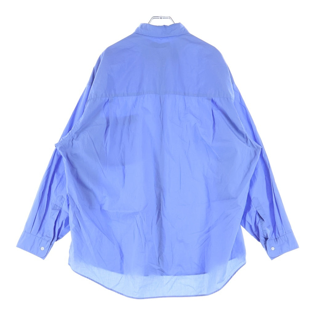 Graphpaper(グラフペーパー) Broad L/S Oversized Regular Collar Shirt ロングスリーブ 長袖 シャツ ブルー GM224-50031B