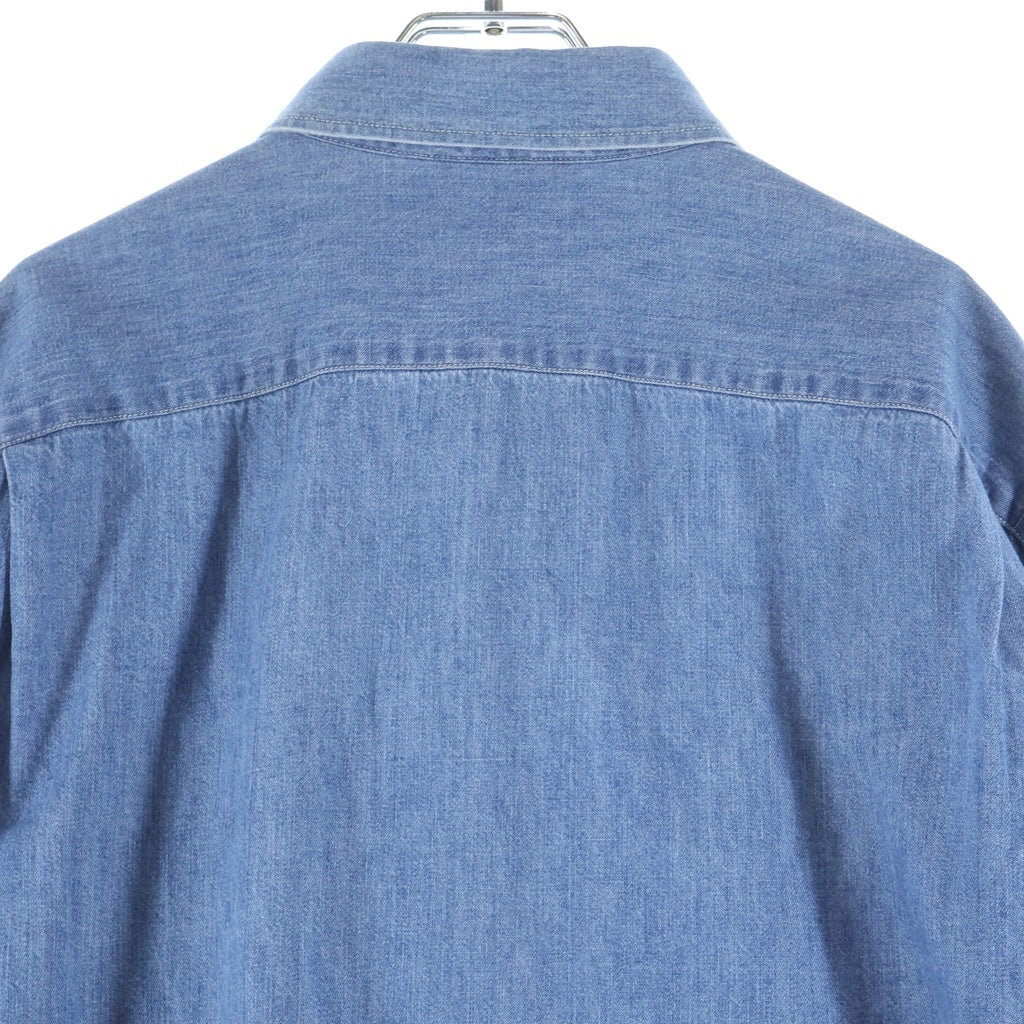 AURALEE(オーラリー) 24SS EDIFICE別注 SELVEDGE LIGHT DENIM SHIRTS デニム ロングスリーブ 長袖 シャツ インディゴ A24SS03GS
