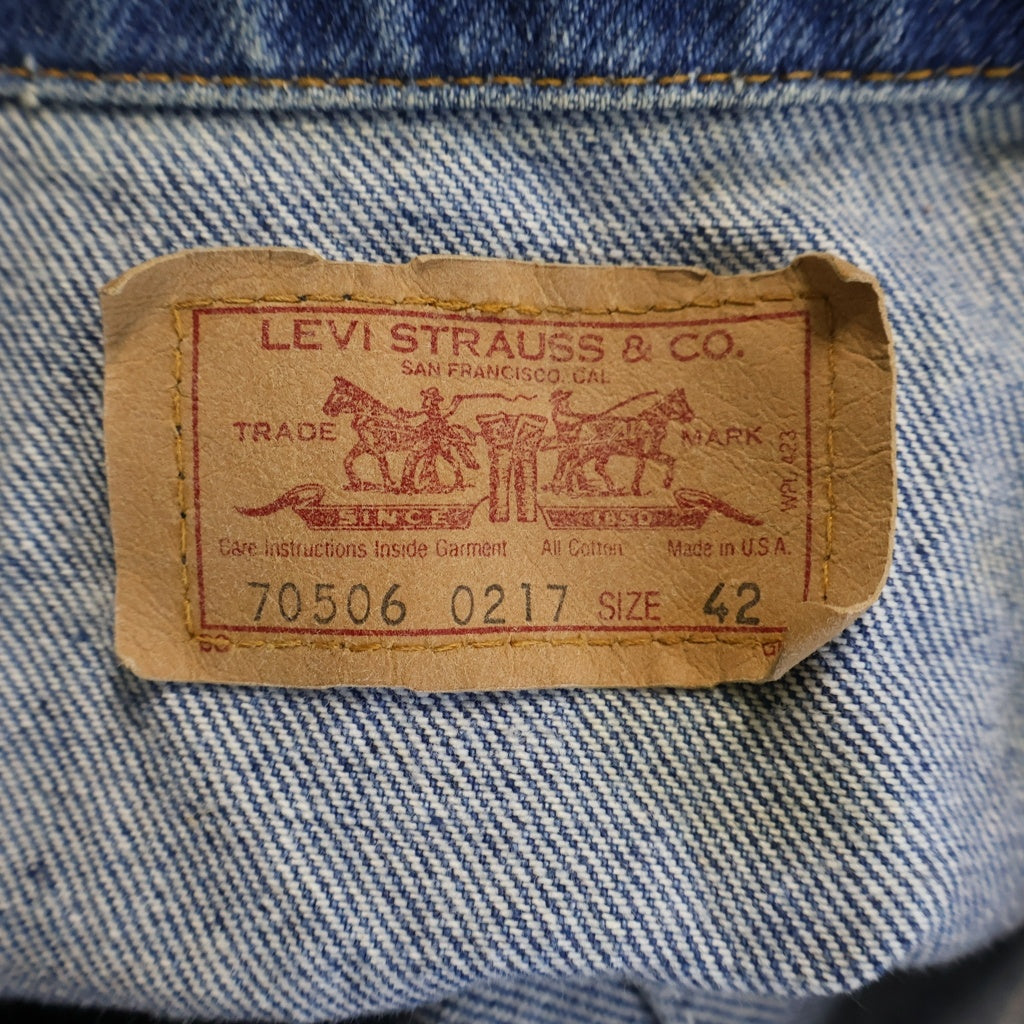 Levi's(リーバイス) 80s 70506-0217 ボタン裏523 スモールE デニムトラッカージャケット インディゴ