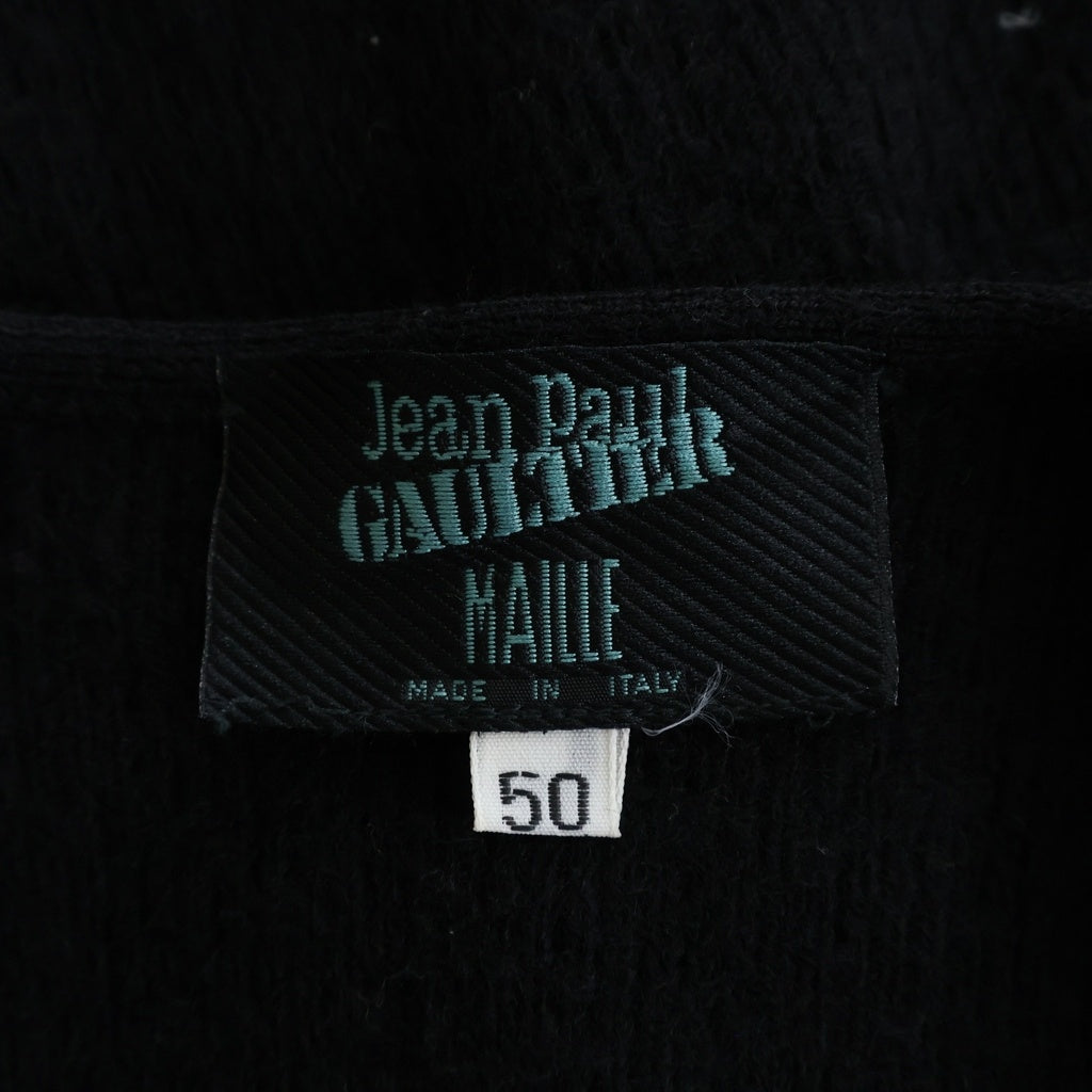 Jean Paul GAULTIER(ジャンポールゴルチエ) MAILLE Button-up knit vest マイユライン ボタンアップ ニットベスト ブラック