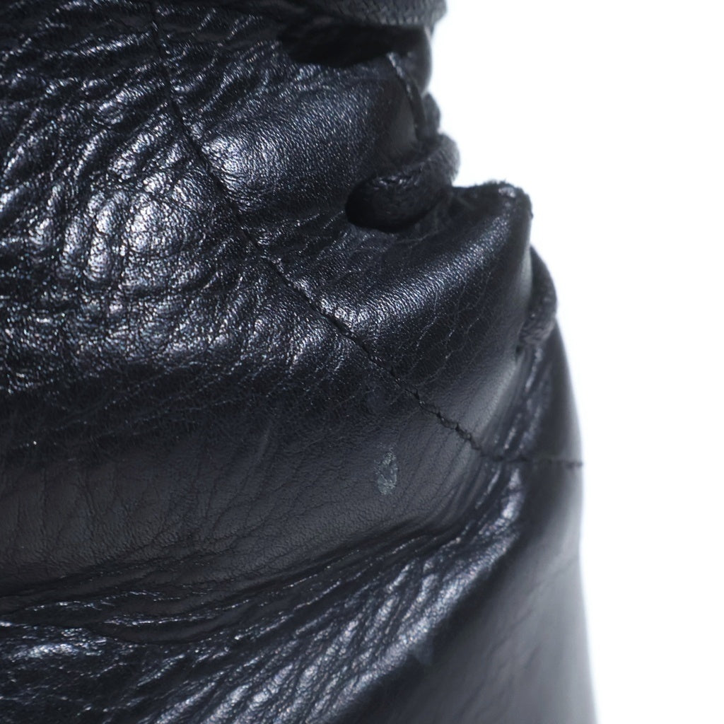 ANN DEMEULEMEESTER(アンドゥムルメステール) Mick Boots ミック バックレース サイドジップ ロングブーツ ブラック