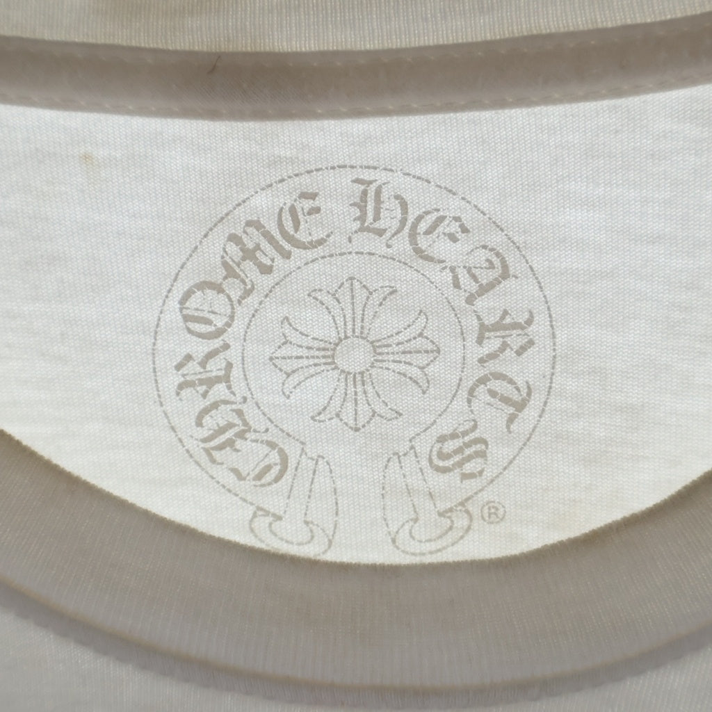 CHROME HEARTS(クロムハーツ) SCROLL LABEL T-SHIRT スクロールラベルプリント クルーネックポケット 半袖Tシャツ カットソー ホワイト