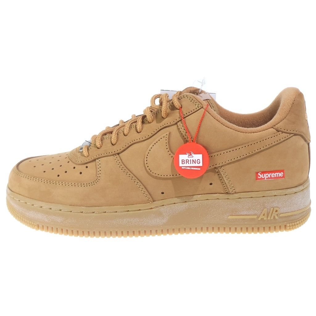 NIKE(ナイキ) ×SUPREME Air Force 1 Low Flax/Wheat エアフォース1 ロー フラックス/ウィート ローカットスニーカー シューズ US9/27.0cm ブラウン DN1555-200
