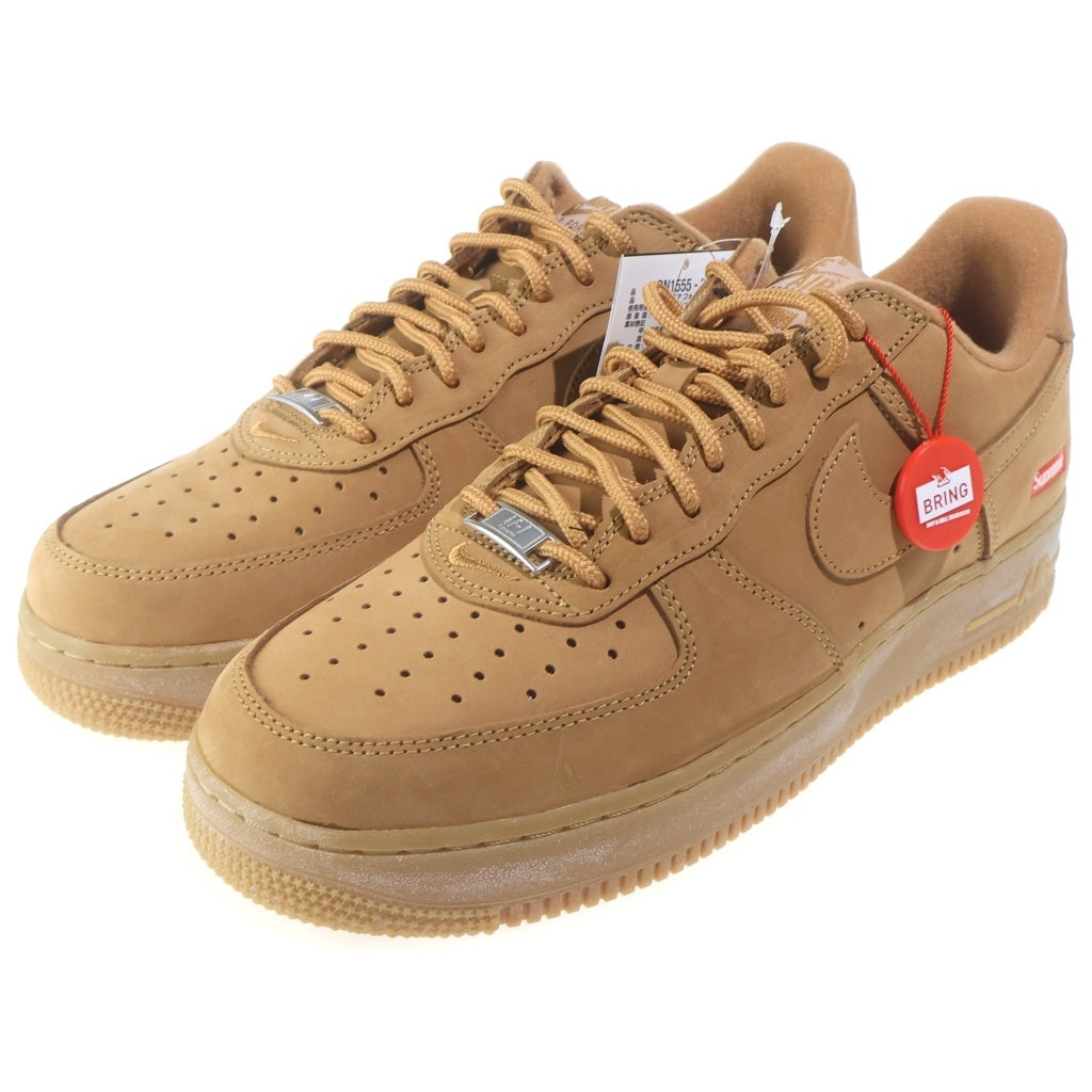 NIKE(ナイキ) ×SUPREME Air Force 1 Low Flax/Wheat エアフォース1 ロー フラックス/ウィート ローカットスニーカー シューズ US9/27.0cm ブラウン DN1555-200