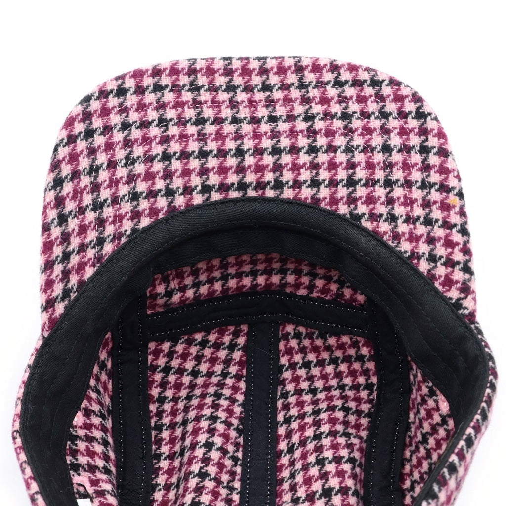 SUPREME(シュプリーム) 23AW Houndstooth Wool Camp Cap 千鳥格子 ボックスロゴ キャンプ キャップ マルチ