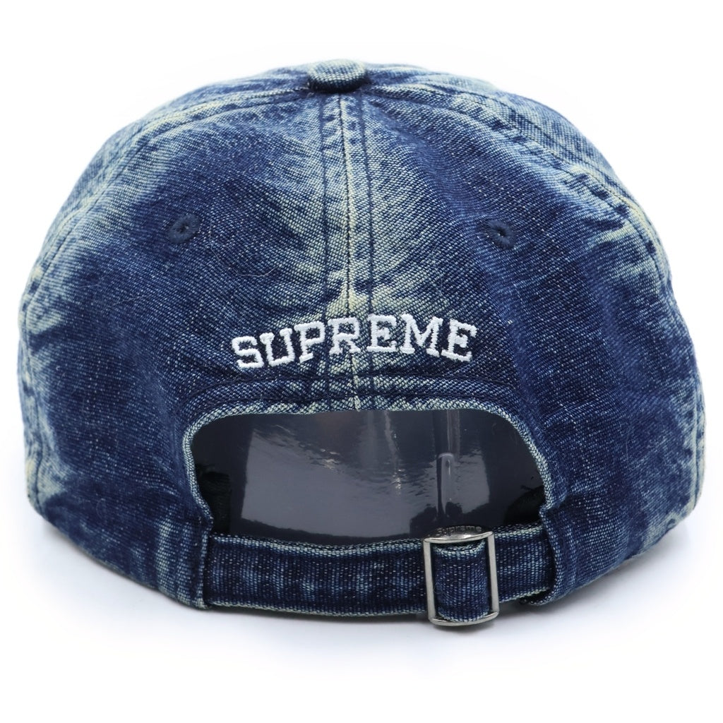SUPREME(シュプリーム) 25SS Cordura Denim S Logo 6-Panel ロゴ刺繍 キャップ 帽子 インディゴ