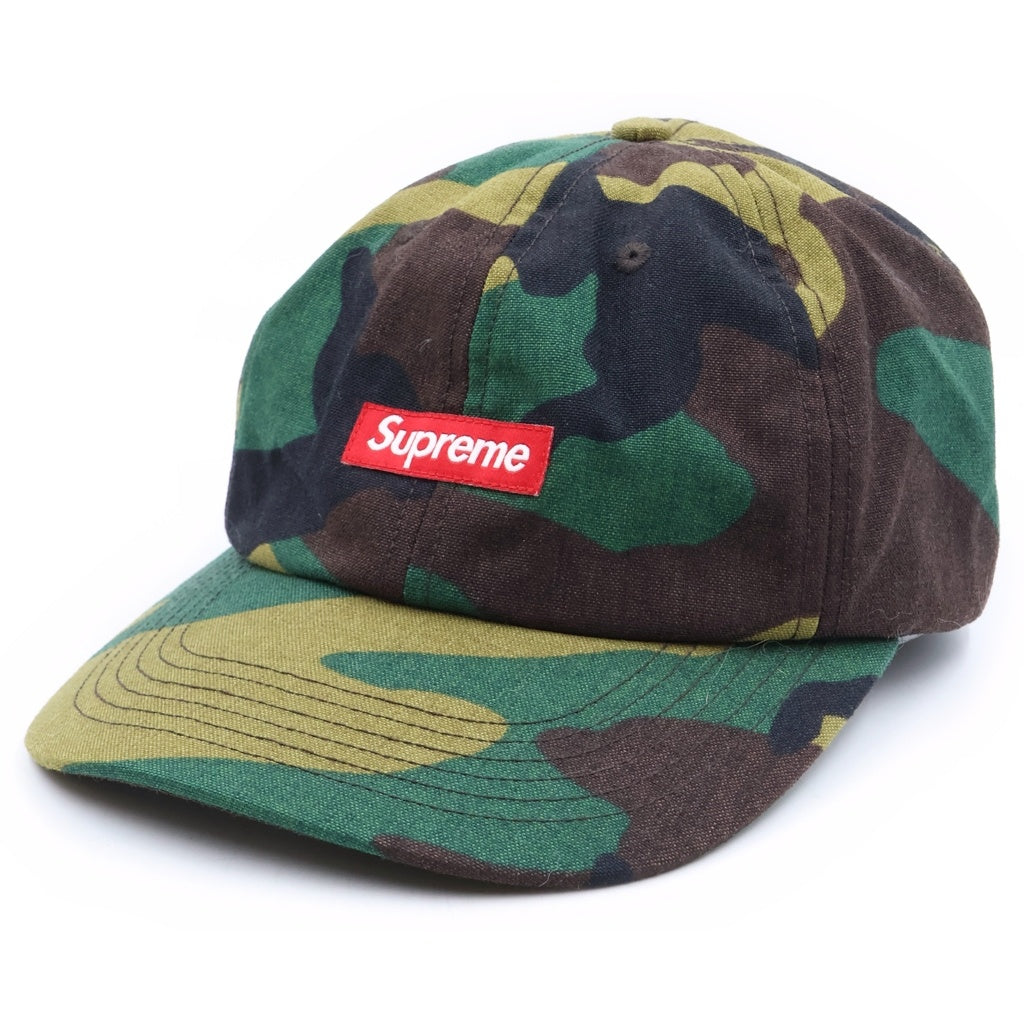 SUPREME(シュプリーム) 20SS CORDURA Small Box Camo 6-Panel Cap コーデュラ スモールボックスロゴ カモフラ 6パネル キャップ 帽子 カーキ レディース