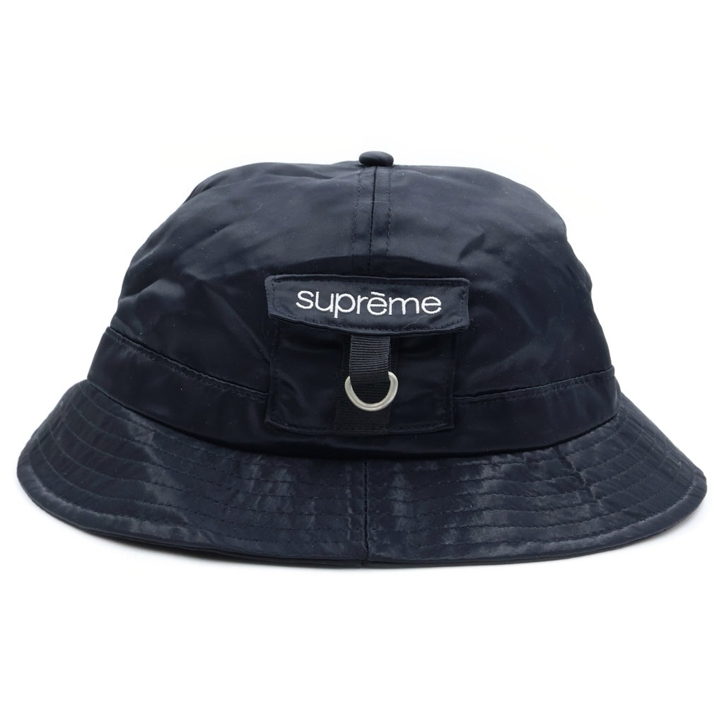 SUPREME(シュプリーム) 20SS Cordura Pocket Bell Hat ロゴ刺繍 バケットハット ブラック