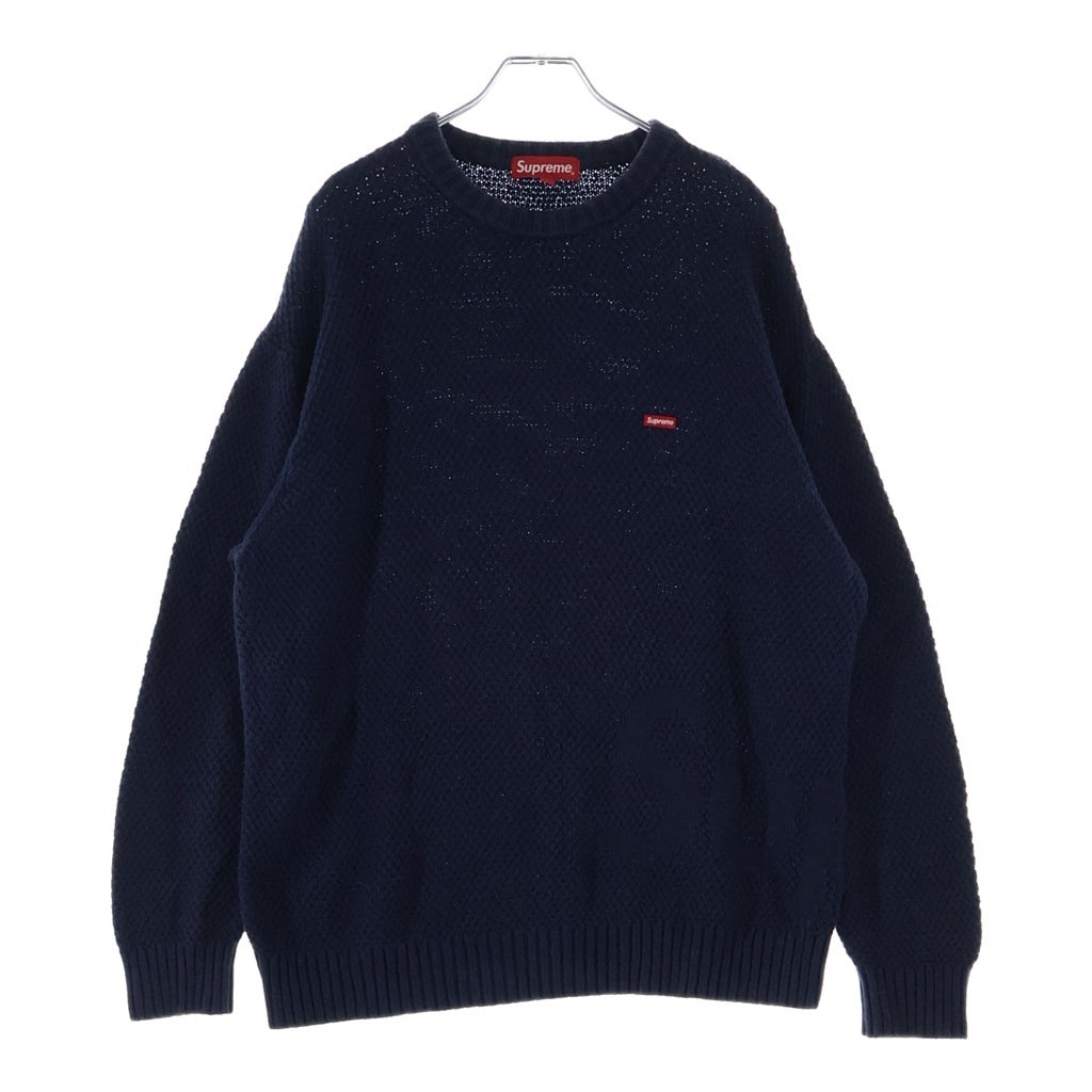 SUPREME(シュプリーム) 20AW Textured Small Box Sweater スモール ボックスロゴ セーター ネイビー -