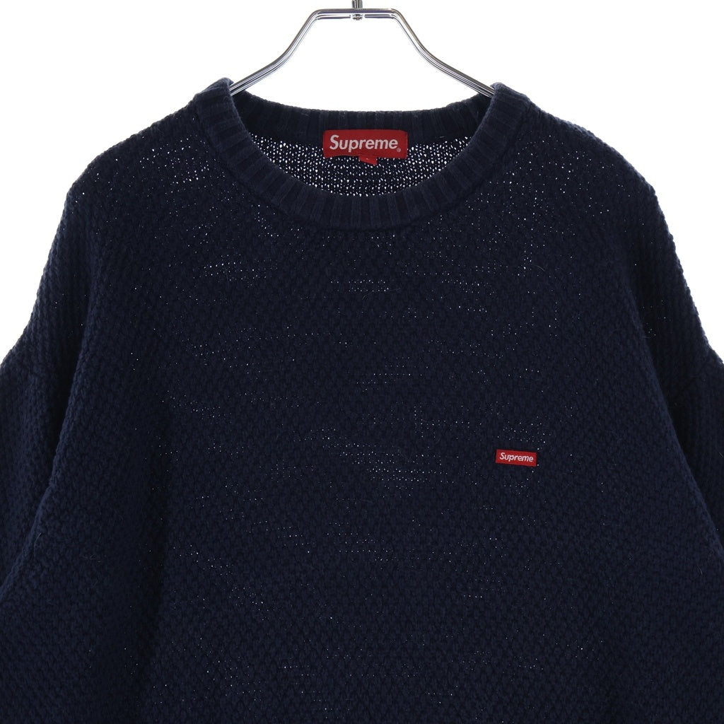 SUPREME(シュプリーム) 20AW Textured Small Box Sweater スモール ボックスロゴ セーター ネイビー -