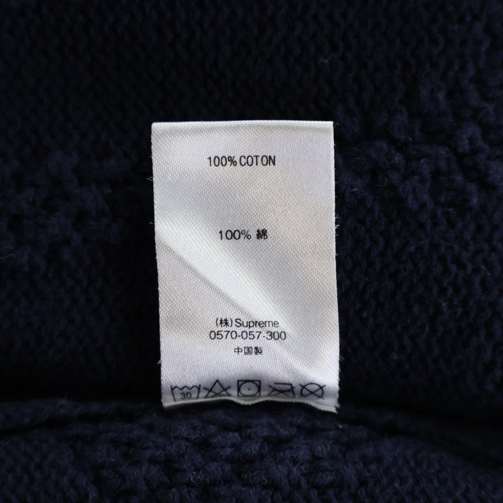 SUPREME(シュプリーム) 20AW Textured Small Box Sweater スモール ボックスロゴ セーター ネイビー -