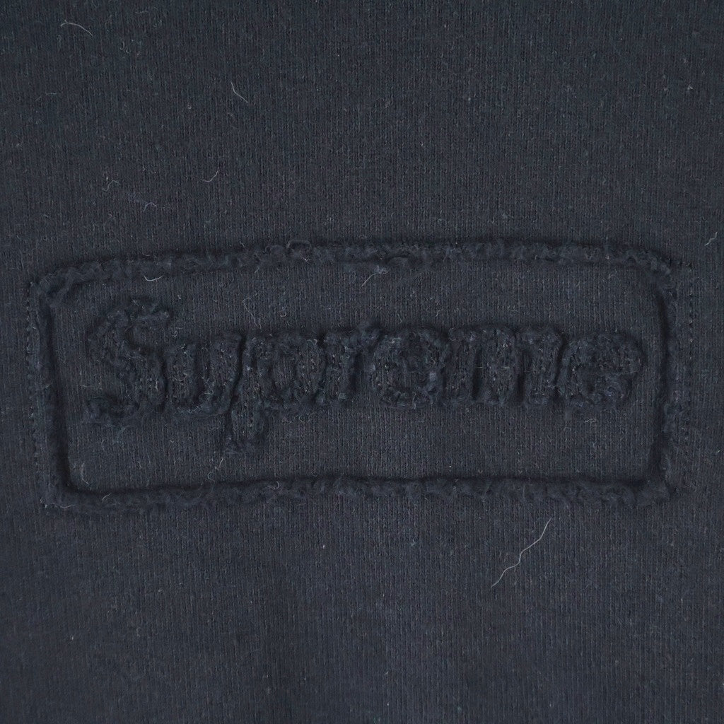 SUPREME(シュプリーム) 20SS Cutout Logo Crewneck カットアウトボックスロゴ クルーネックスウェットトレーナー ブラック