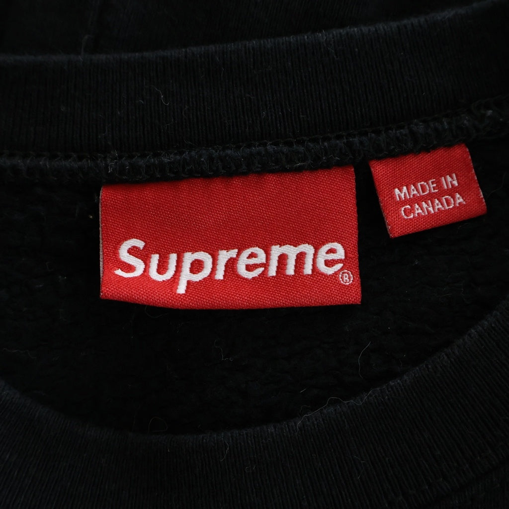 SUPREME(シュプリーム) 20SS Cutout Logo Crewneck カットアウトボックスロゴ クルーネックスウェットトレーナー ブラック