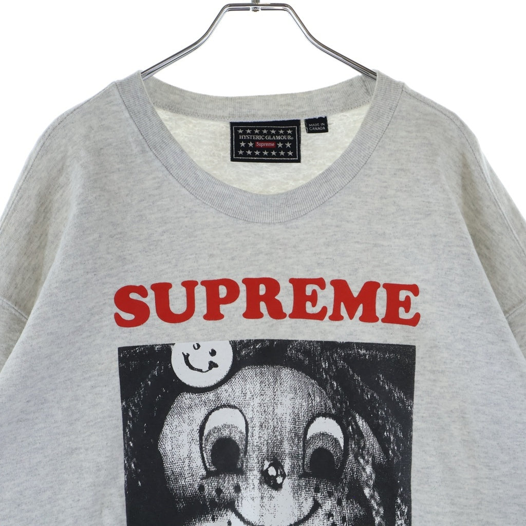 SUPREME(シュプリーム) 21SS ×HYSTERIC GLAMOUR Crewneck ロゴ プリント スウェットシャツ グレー -