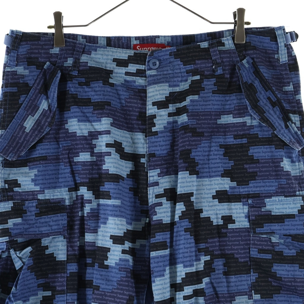 SUPREME(シュプリーム) 21SS Cargo Pant Blue Camo スモールボックスロゴカモ カーゴパンツ ブルー