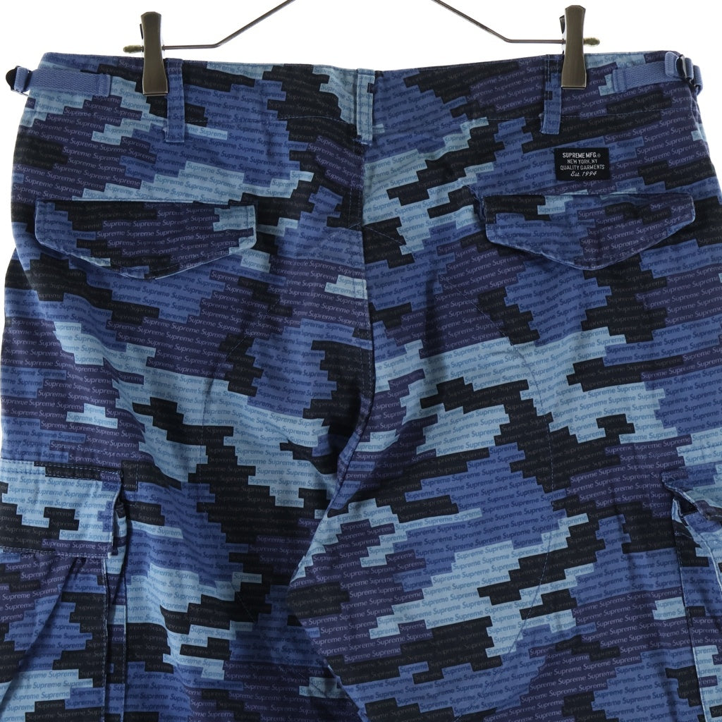 SUPREME(シュプリーム) 21SS Cargo Pant Blue Camo スモールボックスロゴカモ カーゴパンツ ブルー