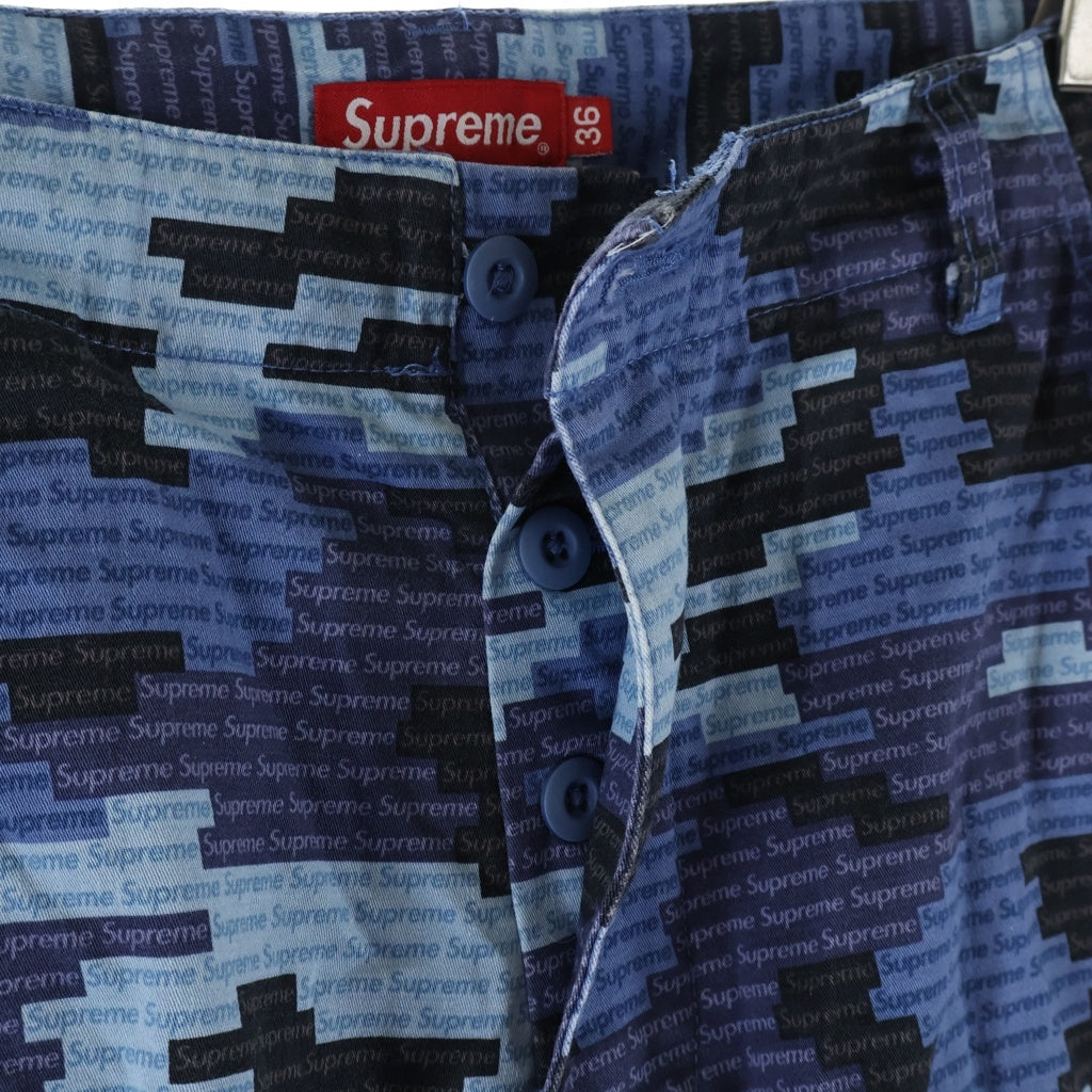 SUPREME(シュプリーム) 21SS Cargo Pant Blue Camo スモールボックスロゴカモ カーゴパンツ ブルー