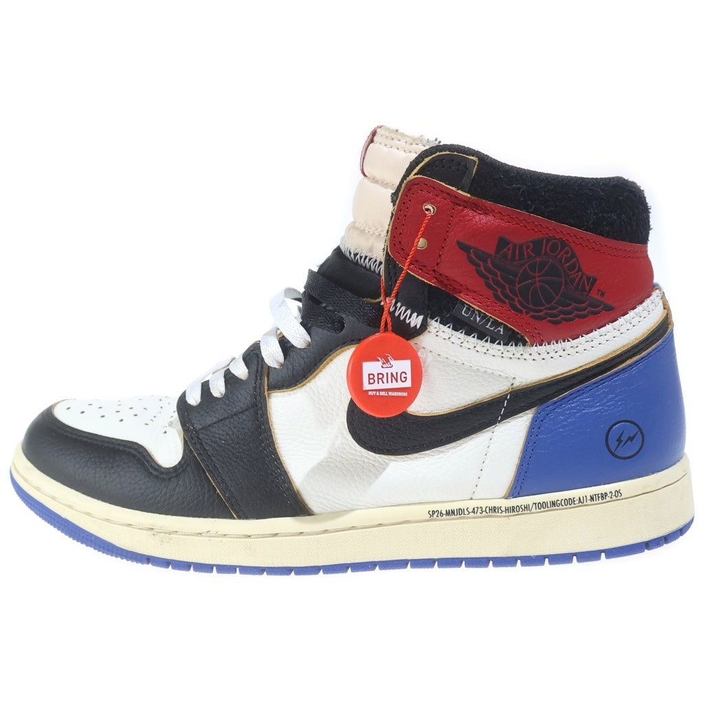 NIKE(ナイキ) ×fragment design ×UNION AIR JOUDAN 1 HIGH OG エアジョーダン1 フラグメントデザイン ユニオン ハイカットスニーカー マルチ US9.5/27.5cm IO7847-002