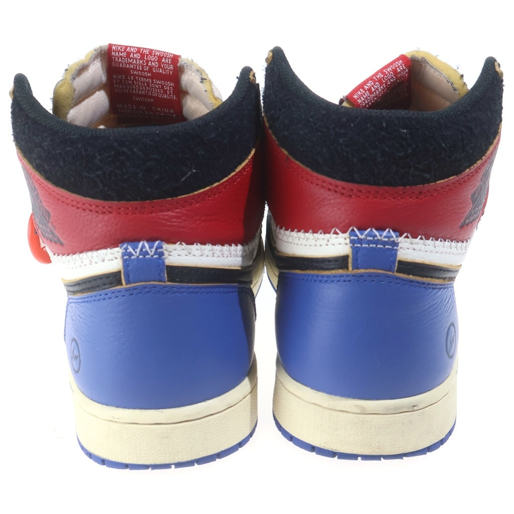 NIKE(ナイキ) ×fragment design ×UNION AIR JOUDAN 1 HIGH OG エアジョーダン1 フラグメントデザイン ユニオン ハイカットスニーカー マルチ US9.5/27.5cm IO7847-002