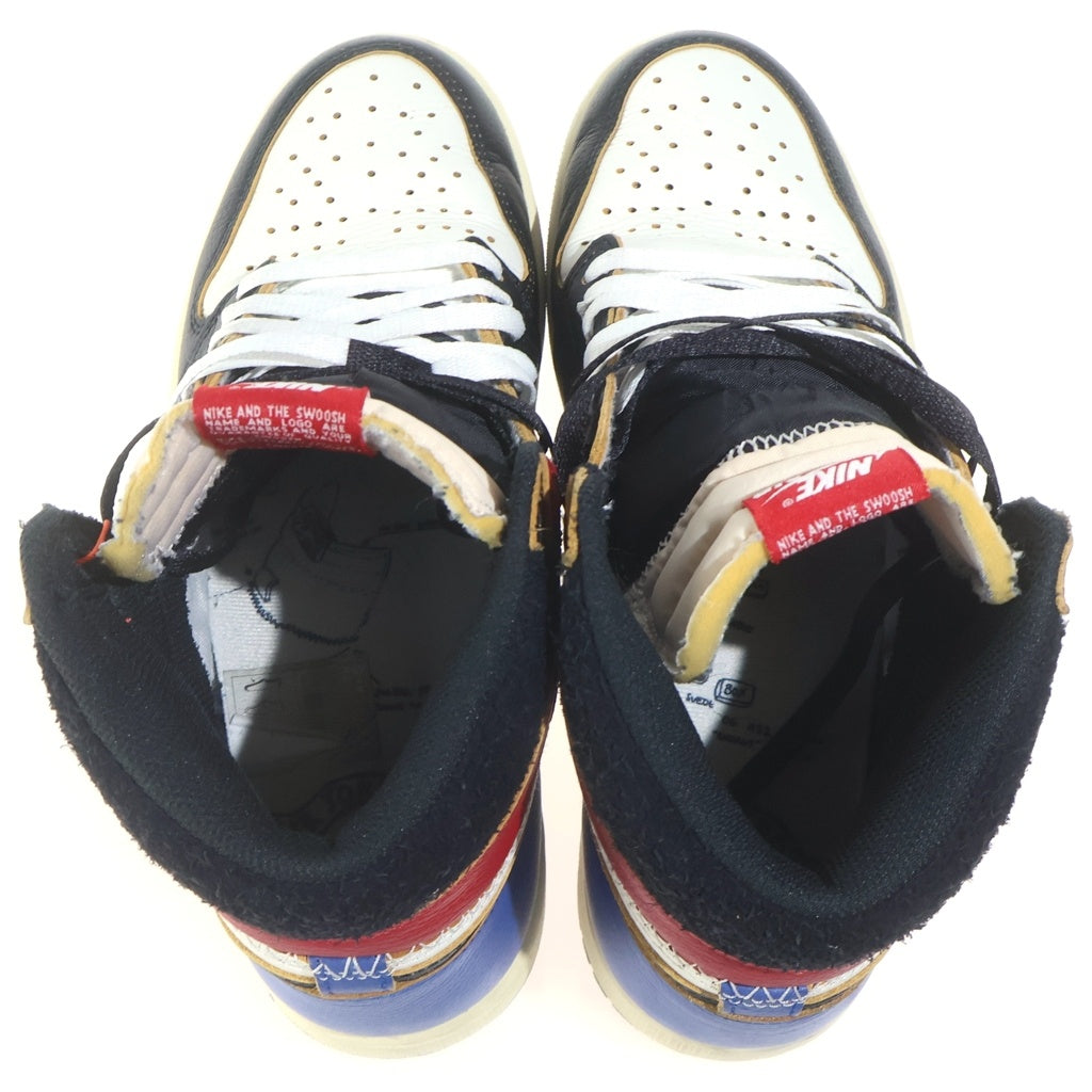 NIKE(ナイキ) ×fragment design ×UNION AIR JOUDAN 1 HIGH OG エアジョーダン1 フラグメントデザイン ユニオン ハイカットスニーカー マルチ US9.5/27.5cm IO7847-002