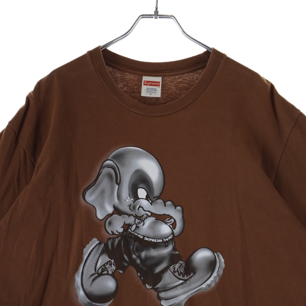 SUPREME(シュプリーム) 22AW Elephant Tee プリント 半袖 Tシャツ カットソー ブラウン -