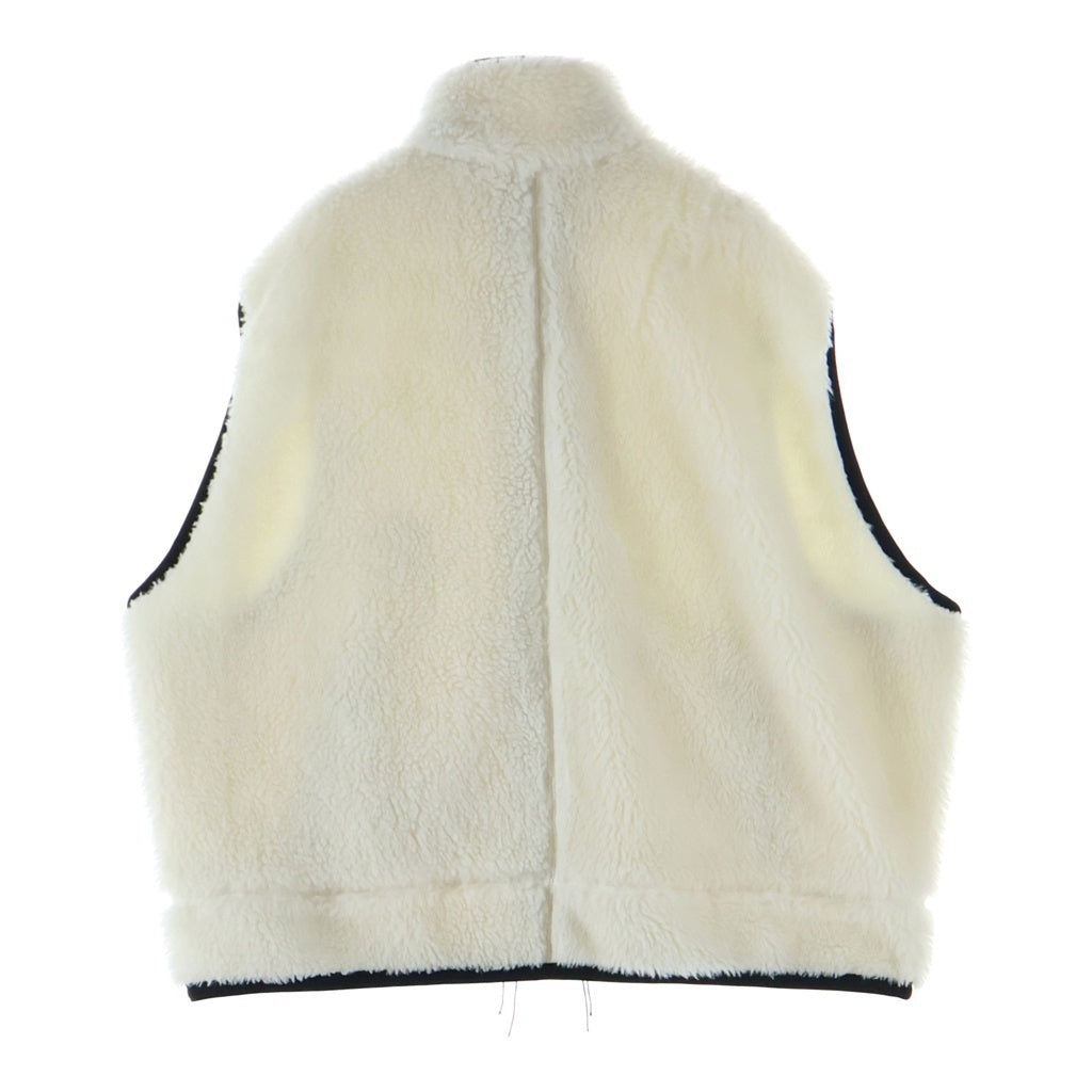 MAISON MIHARAYASUHIRO(メゾンミハラヤスヒロ) 25AW AMATEUR SEWN WIDE BACK BOA VEST ジップアップ ボア ベスト ホワイト A15VT602-0